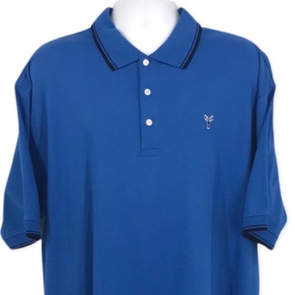 The Hamptons Men's Blue Short Sleeve Polo Size XL - Picture 3 of 5